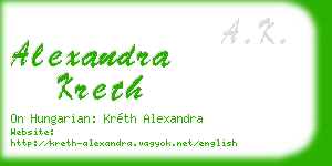 alexandra kreth business card